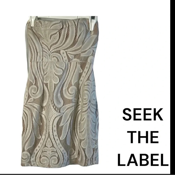 Anthropologie White Strapless Dress - Picture 3 of 16